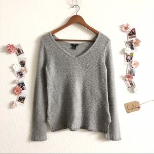 Grey V-Neck Sweater